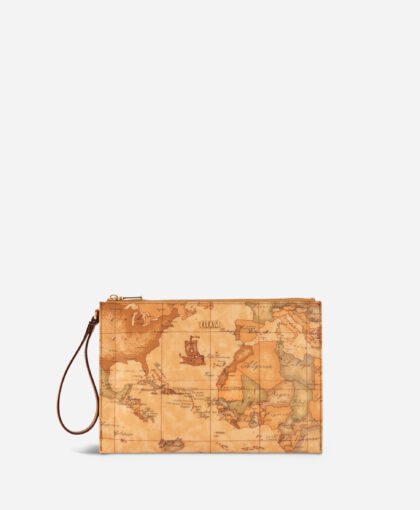 Alviero Martini - Pochette piatta con laccetto da polso Geo Classic