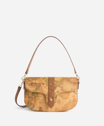 Alviero Martini - Borsa a spalla doppio utilizzo Escape Geo Cuoio