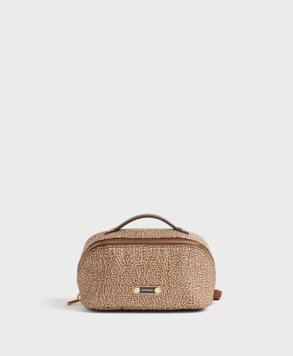BORBONESE - BEAUTY CASE - BEIGE-MARRONE