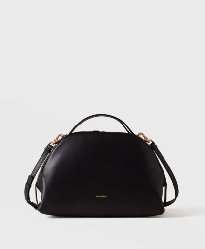 BORBONESE - SEXY BAG MEDIA PELLE - NERO